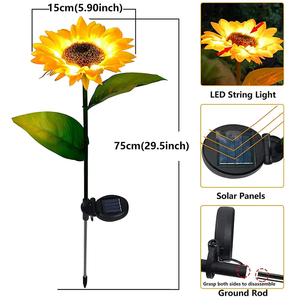 Sunflowers Solar Lawn Light